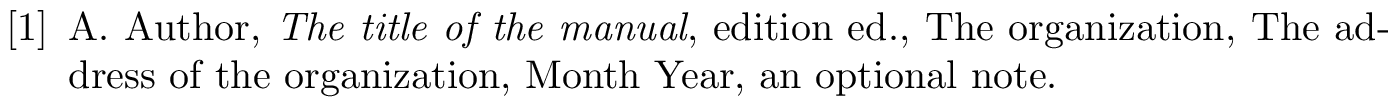 IEEEtranS: example of a bibliography item for an manual entry